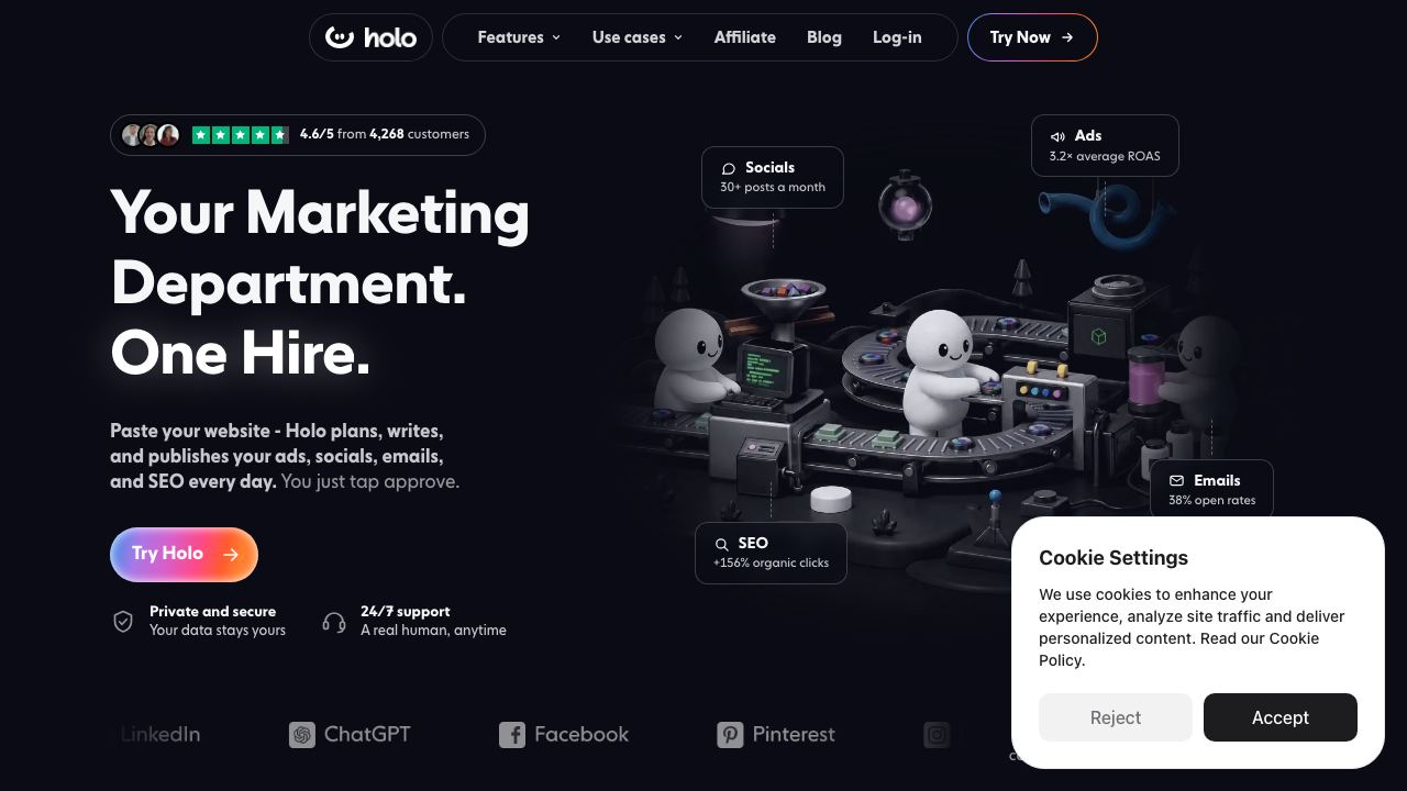 Holo 网站截图