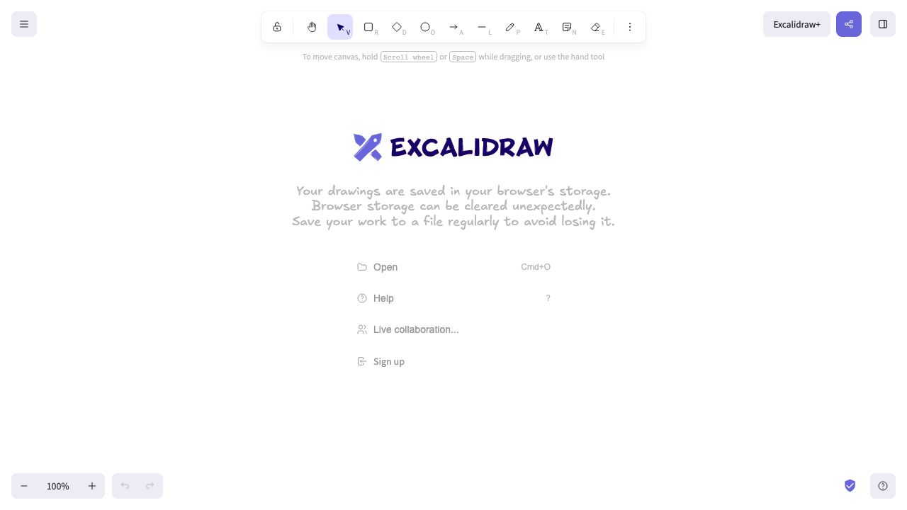 Excalidraw website screenshot