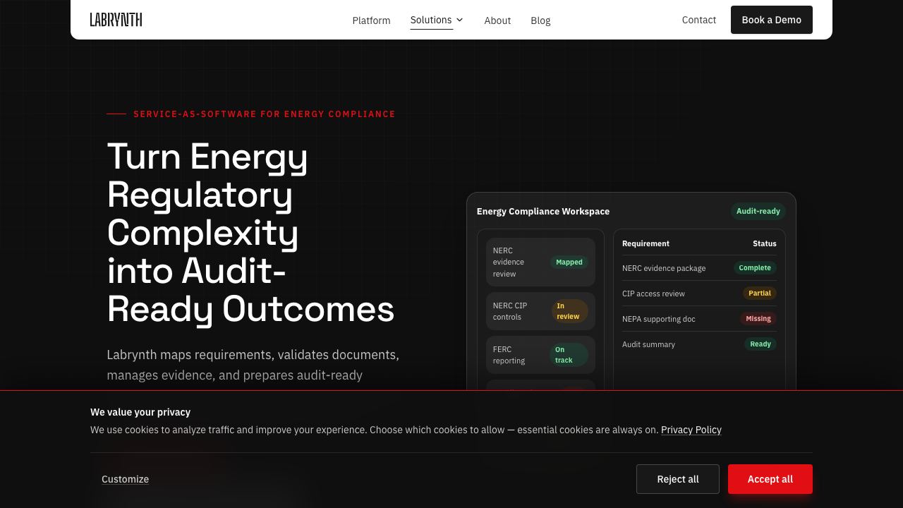 Labrynth AI website screenshot