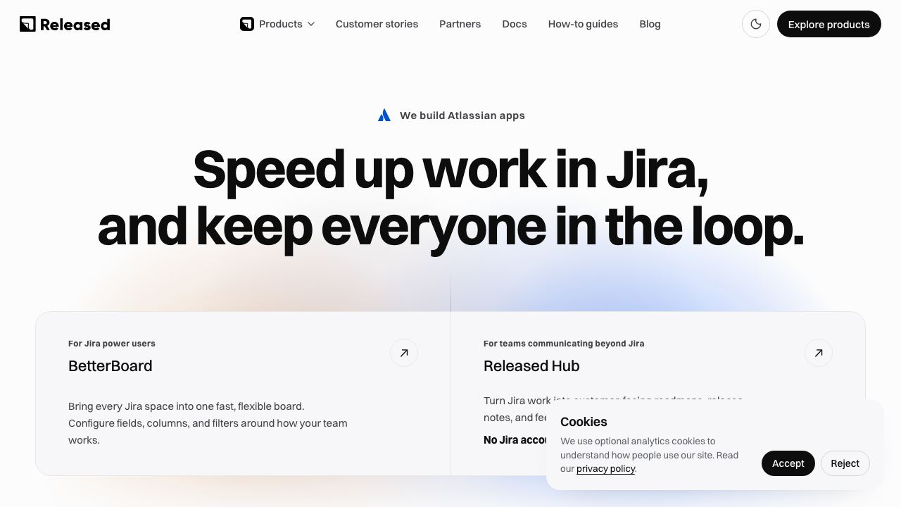 Released website screenshot