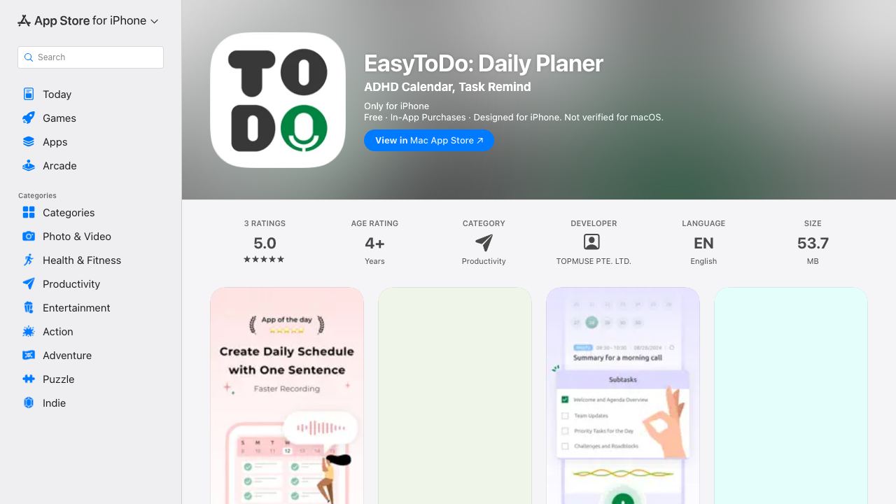 EasyToDo: Daily Planer 网站截图