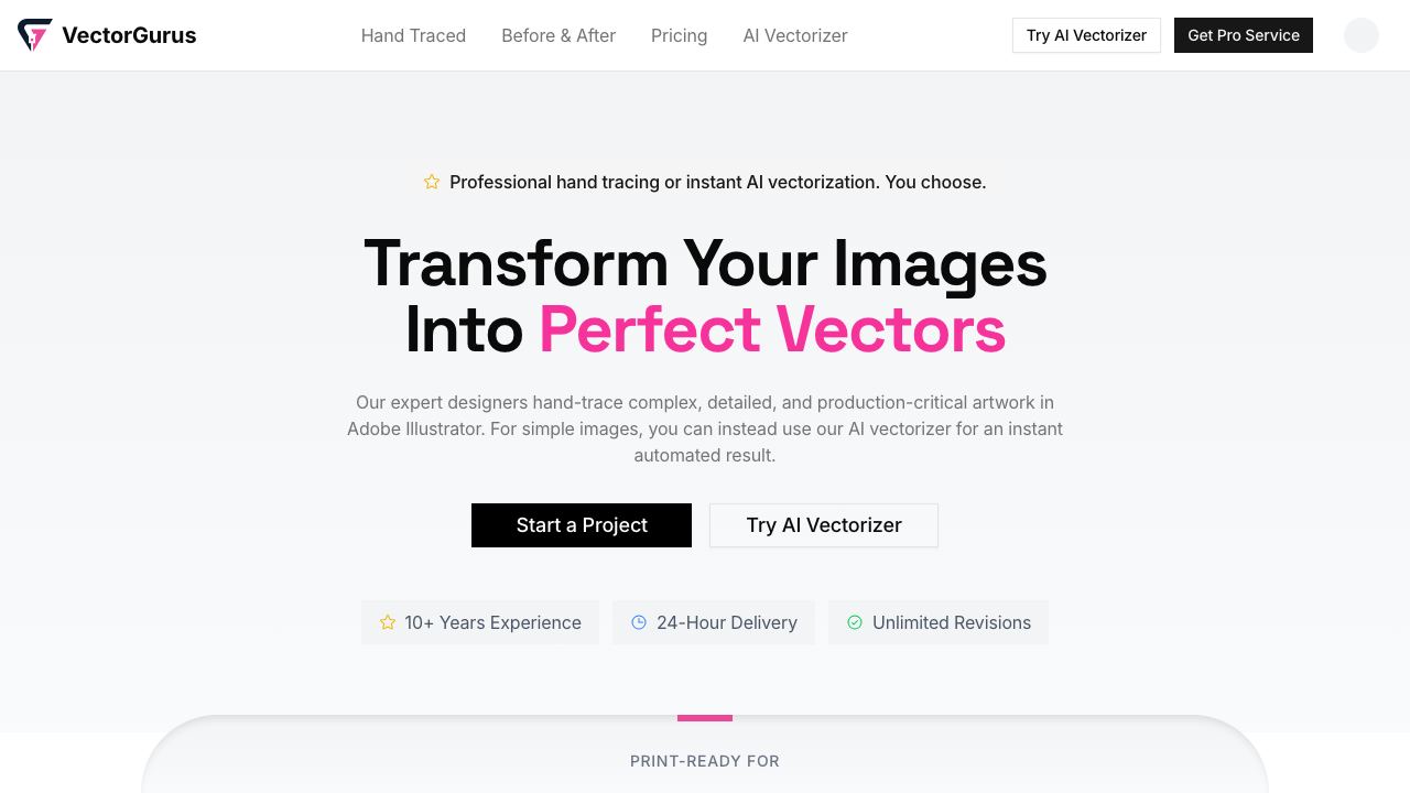 VectorGurus website screenshot
