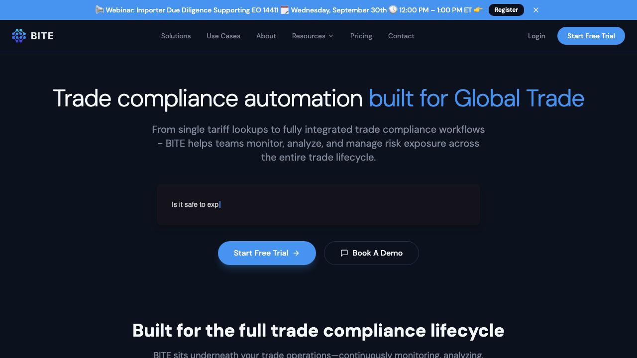 BITE: Supply Chain Security 网站截图