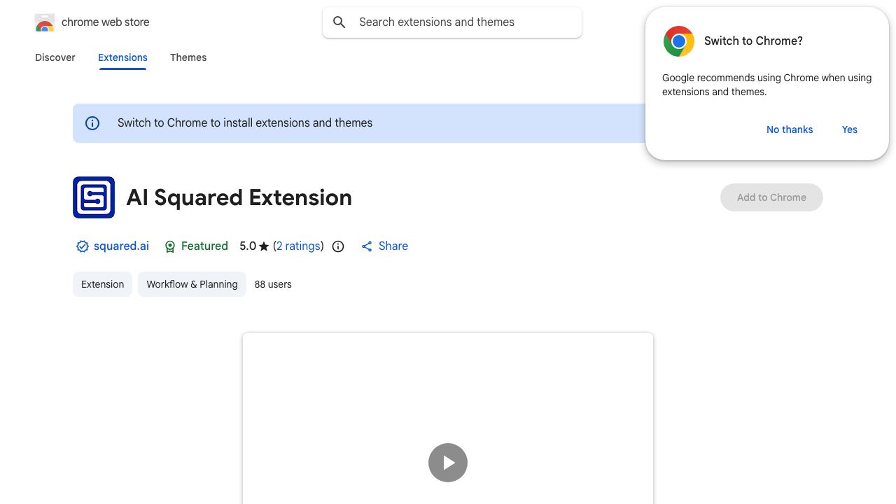 AI Squared Extension 网站截图