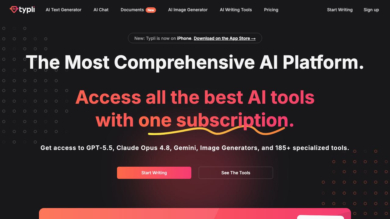 Typli.ai 网站截图