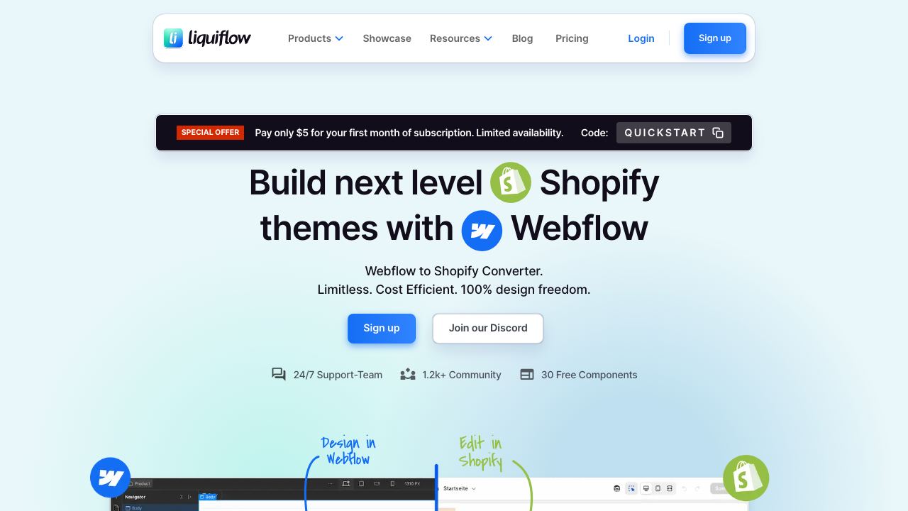 Liquiflow website screenshot