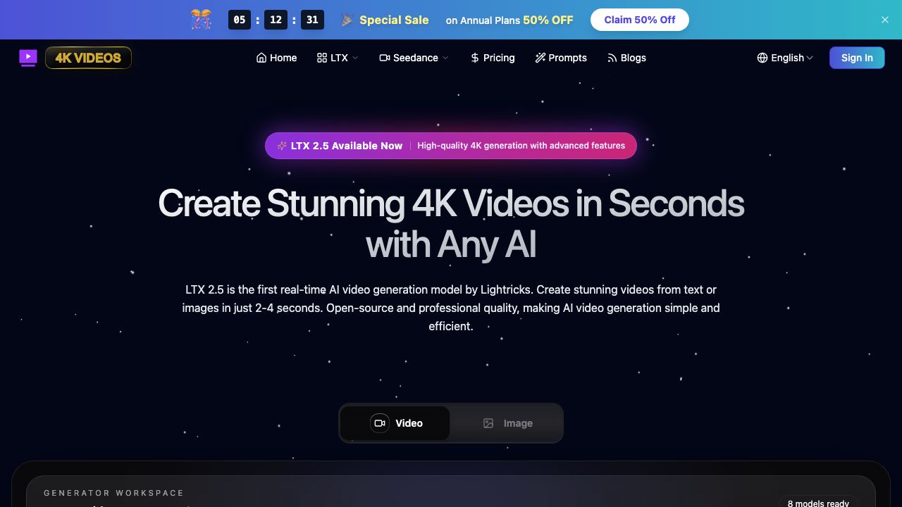 LTX Studio-1 website screenshot