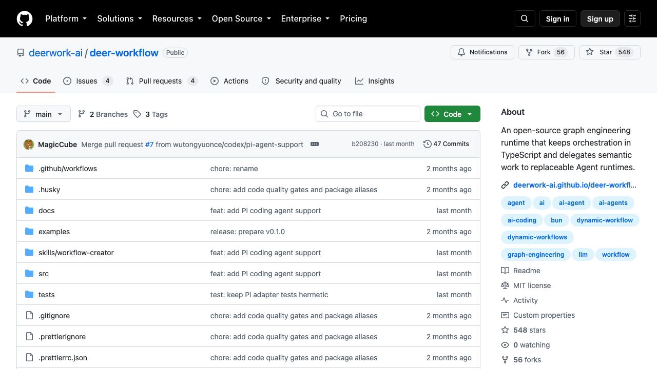 deer-workflow website screenshot