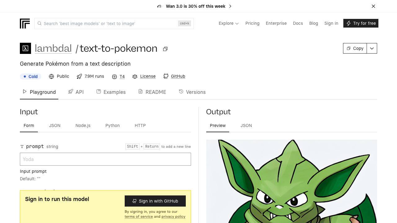 Text-To-Pokemon 网站截图