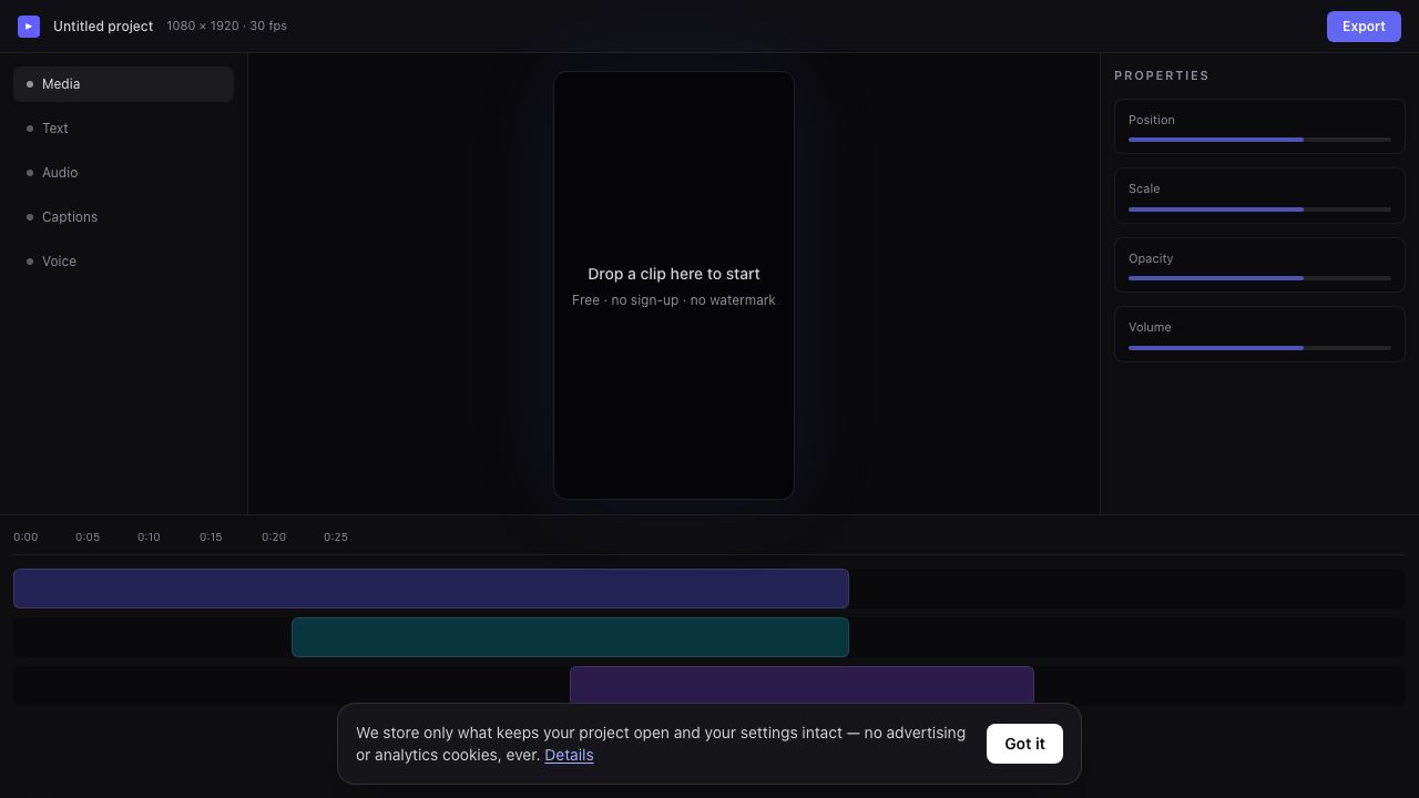 Edit Videos Online 网站截图