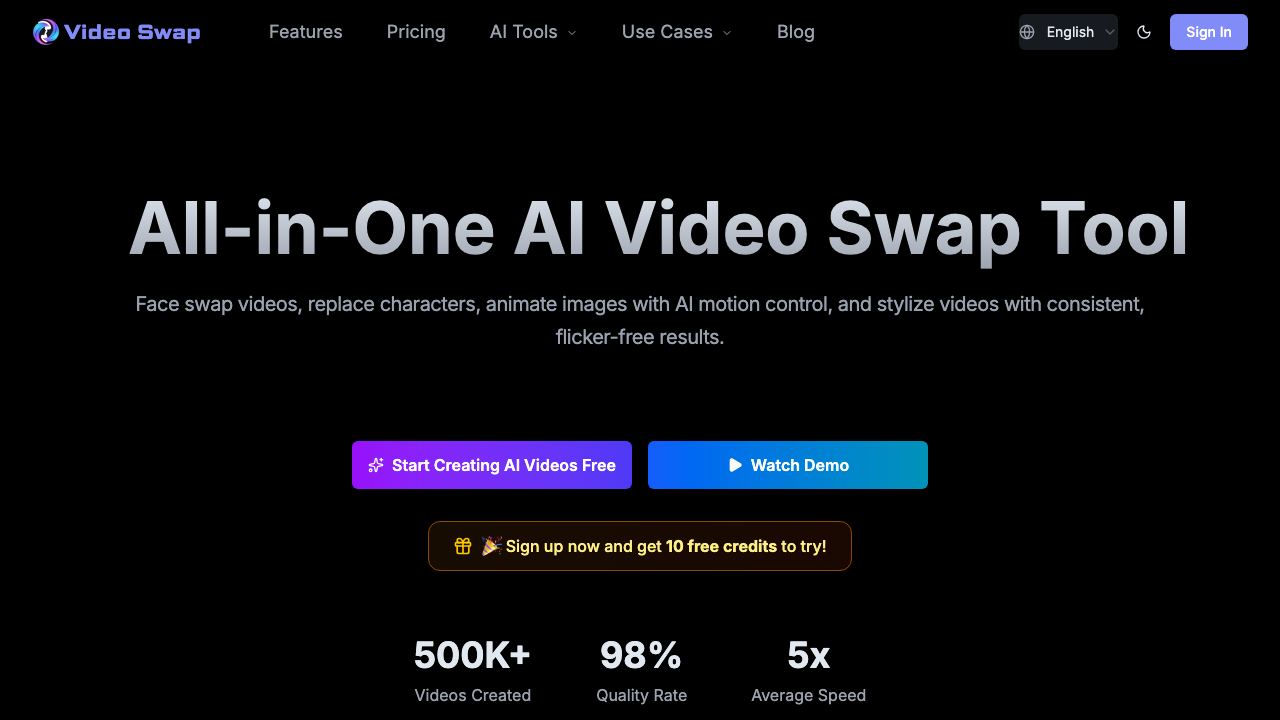 Video Swap 网站截图
