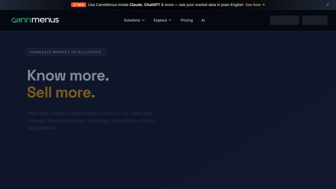 CannMenus website screenshot