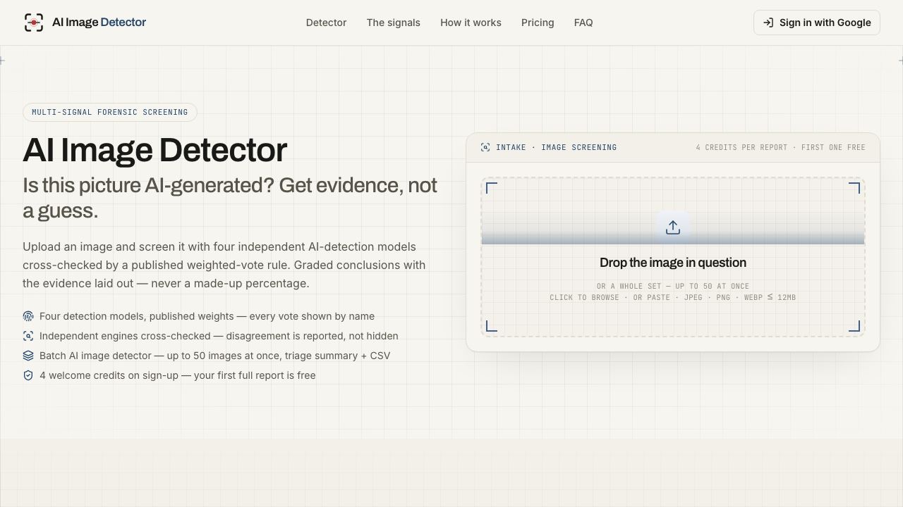 AI Image Detector -1 网站截图