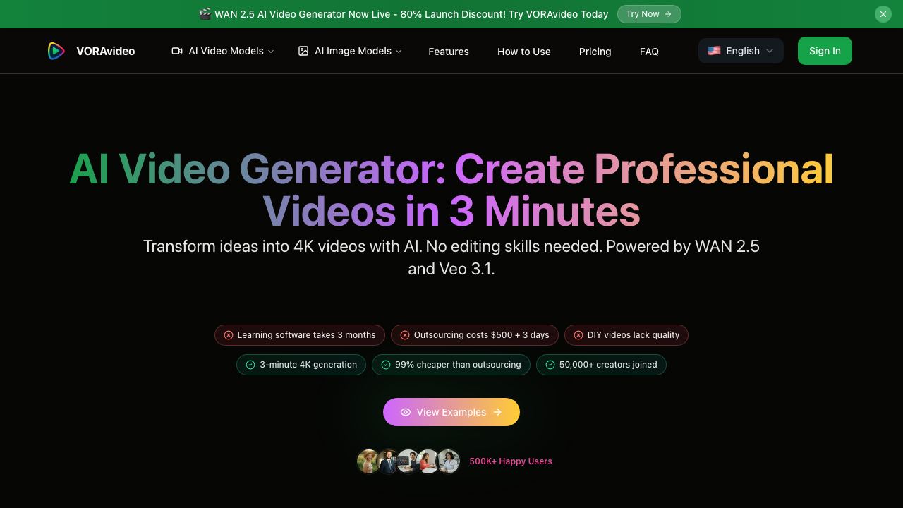 VORA video 网站截图