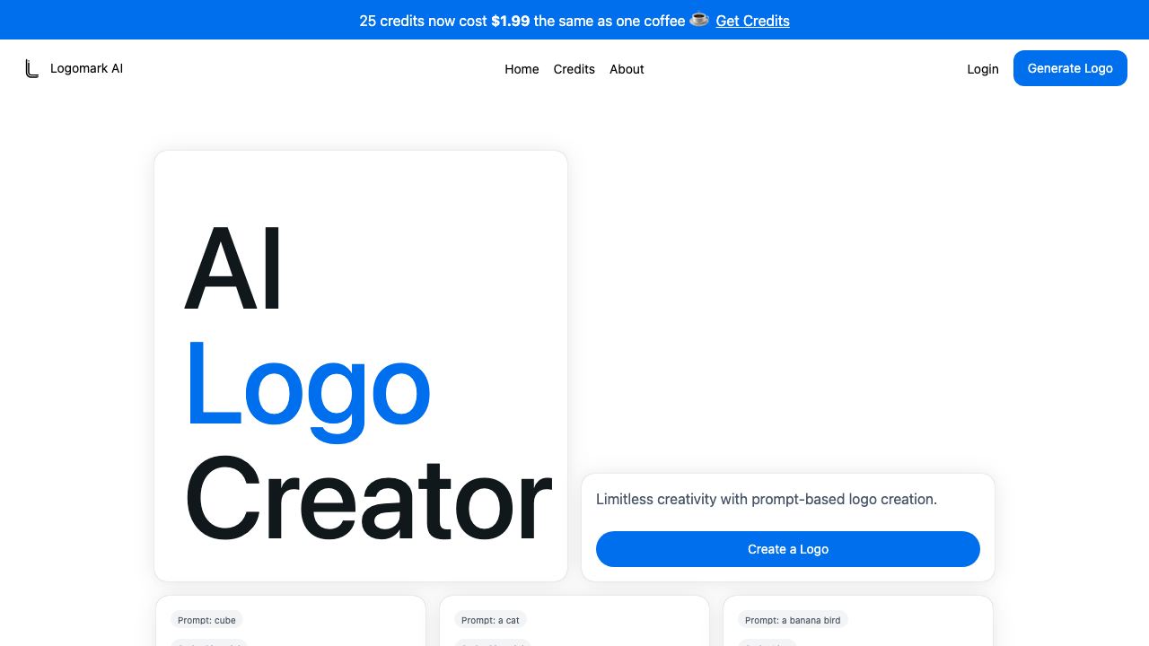 Logomark AI 网站截图