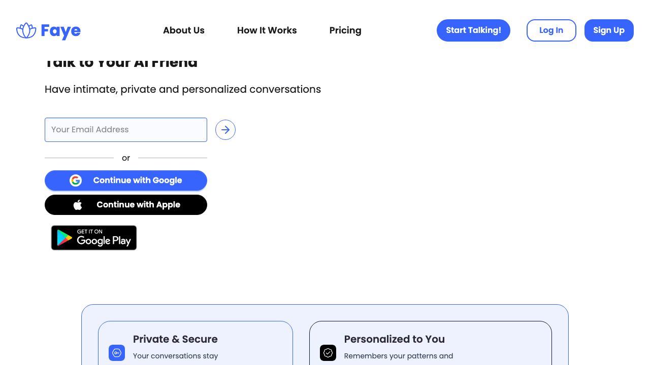 Aitherapy website screenshot