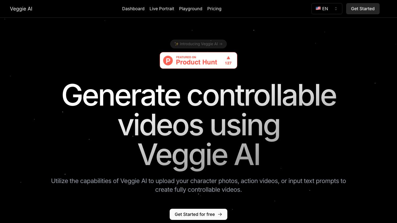 Veggie AI 网站截图