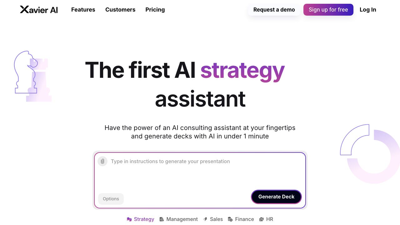 Xavier AI 网站截图