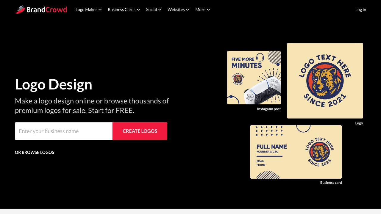 BrandCrowd 网站截图