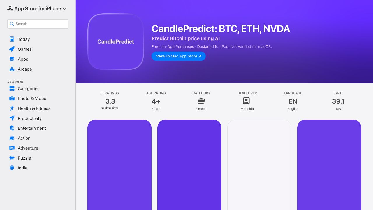 CandlePredict: PredictionAI 网站截图