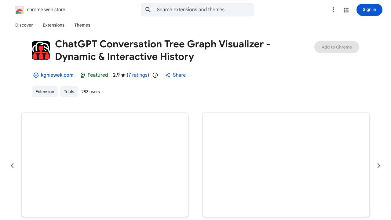 ChatGPT Conversation Tree Graph Visualizer - Dynamic & Interactive History website screenshot