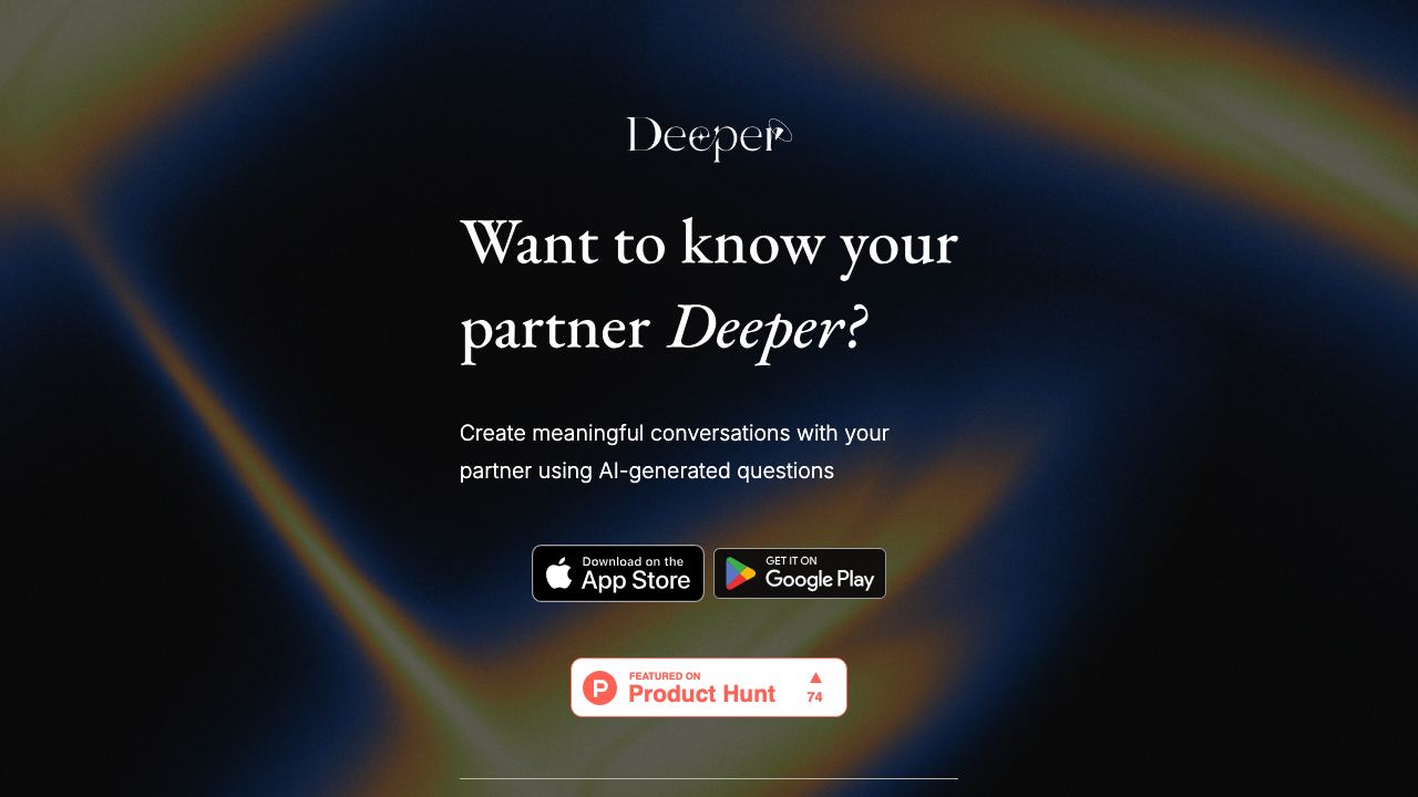 Deeper app 网站截图