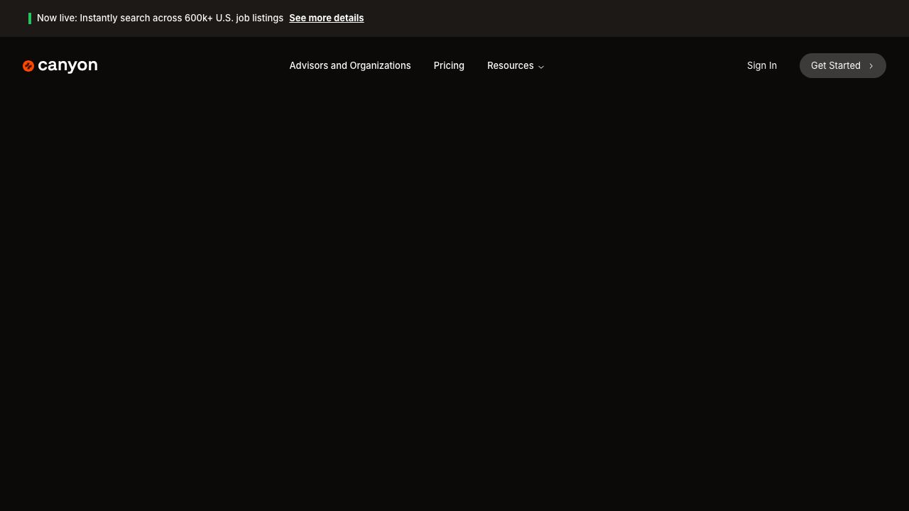 Canyon website screenshot