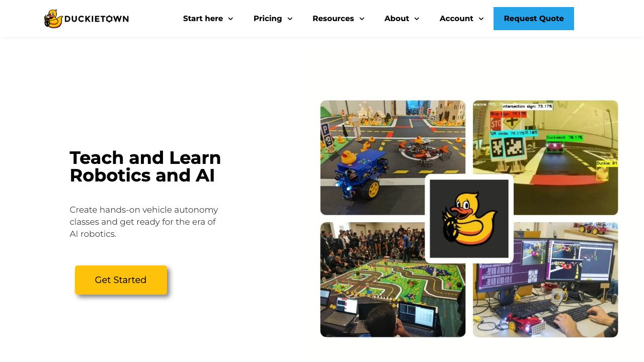 duckietown.org website screenshot