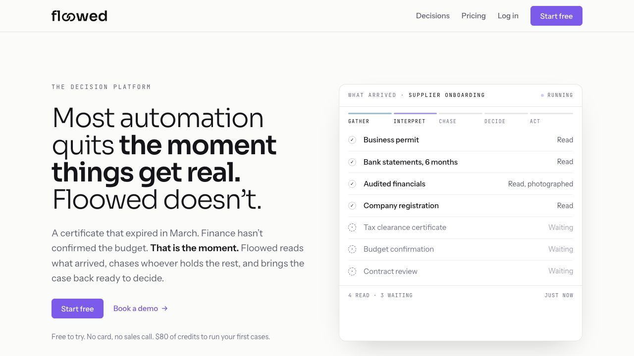 Floowed website screenshot