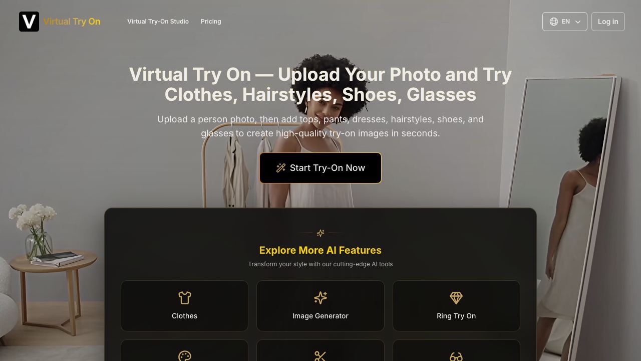 Virtual Try On 网站截图