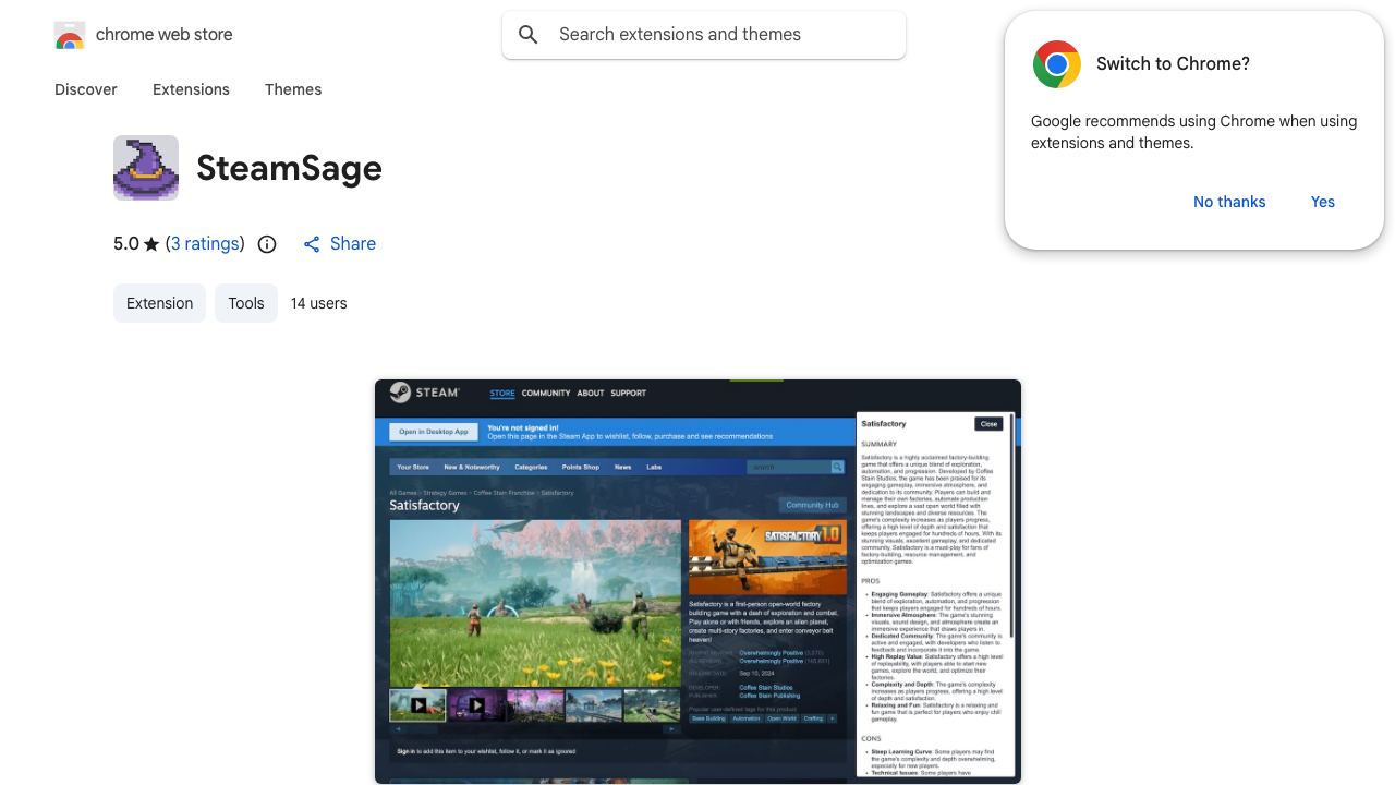 SteamSage 网站截图