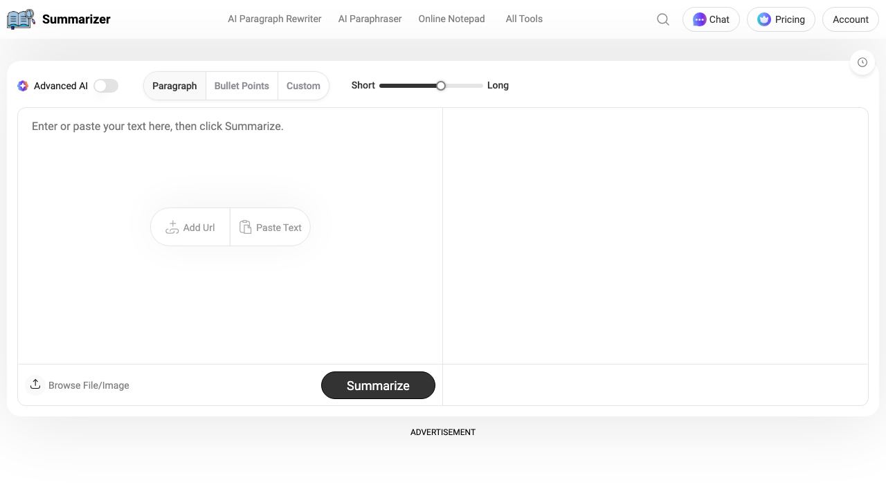 summarizer.org 网站截图