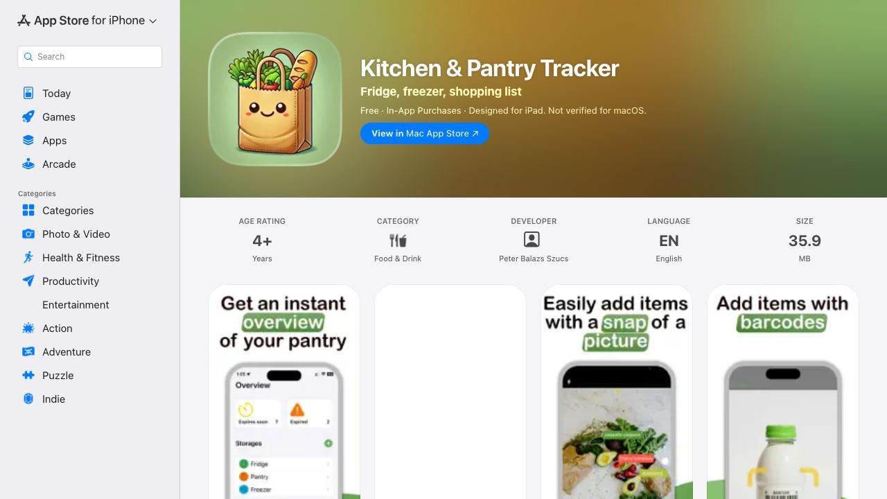 Pantry AId 网站截图