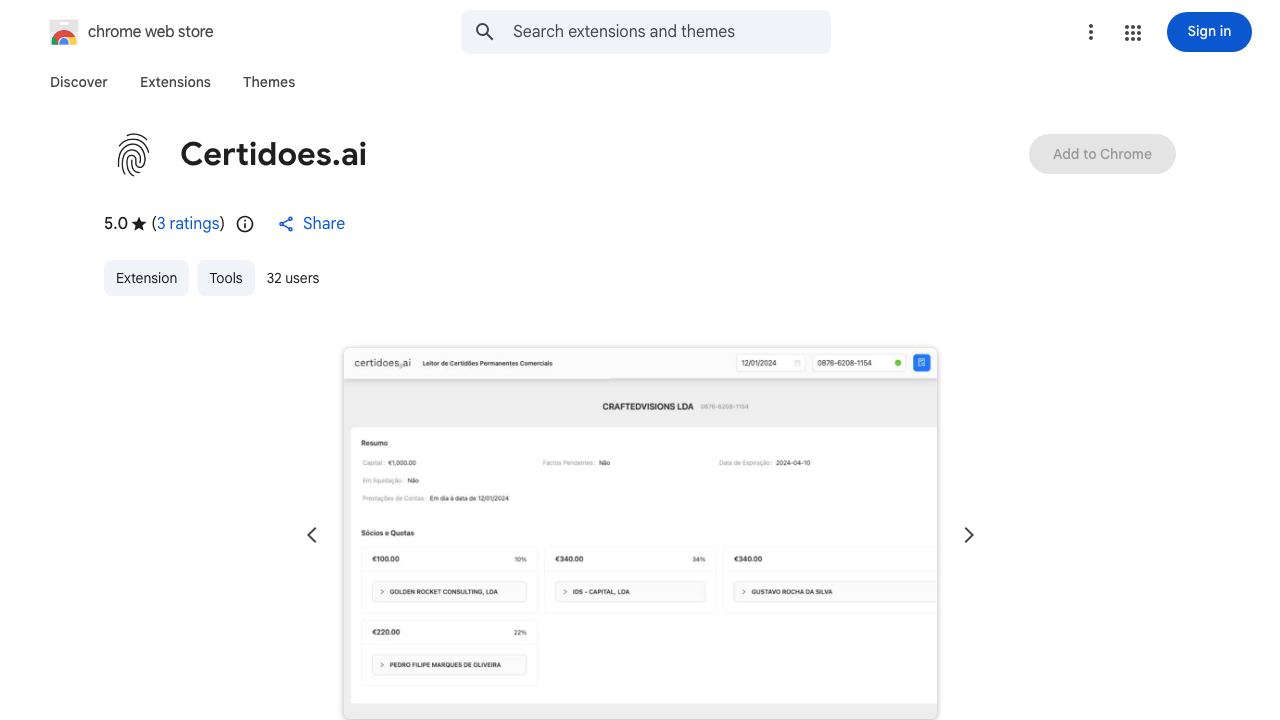 Certidoes.ai 网站截图