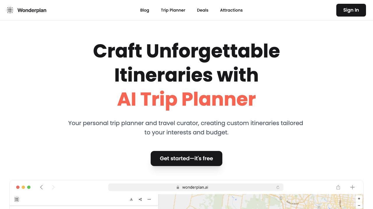 Wonderplan 网站截图