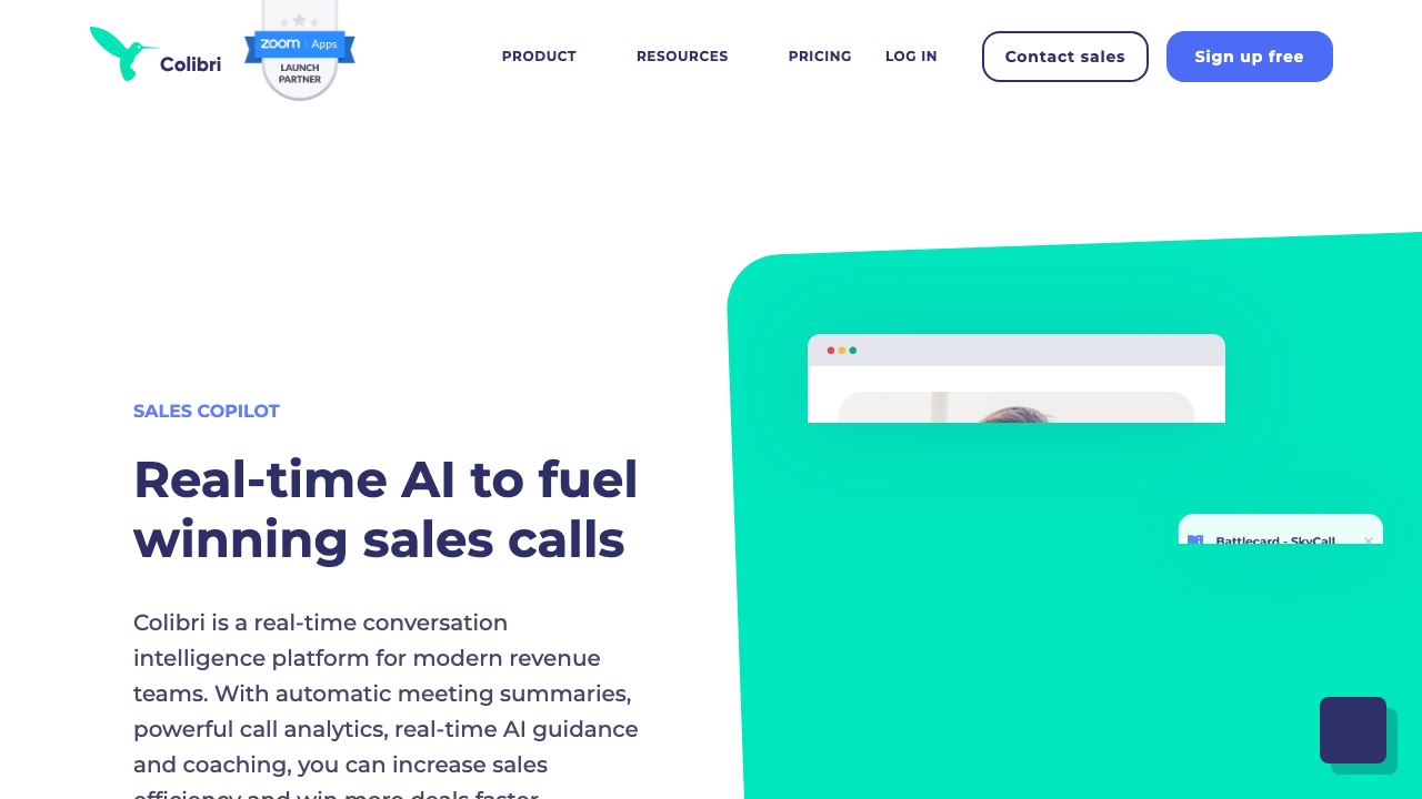Colibri.AI 网站截图