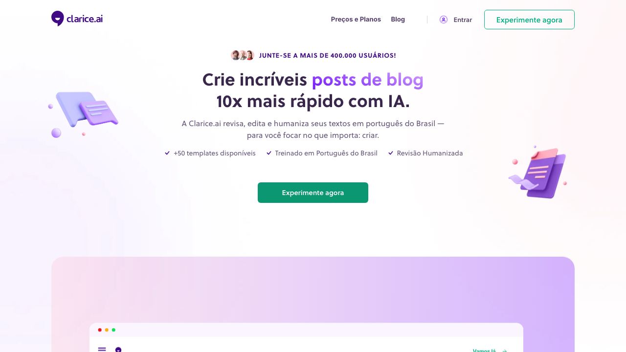 Clarice.ai 网站截图