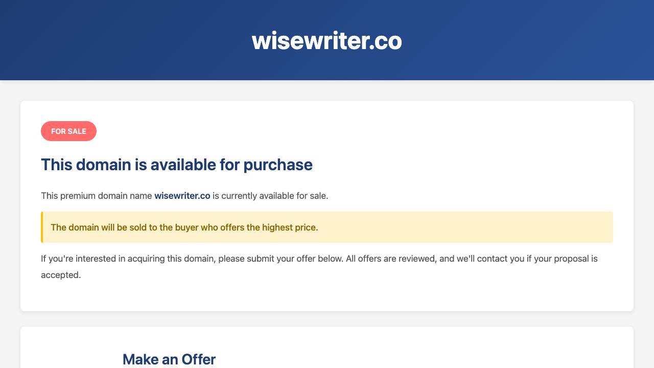WiseWriter 网站截图