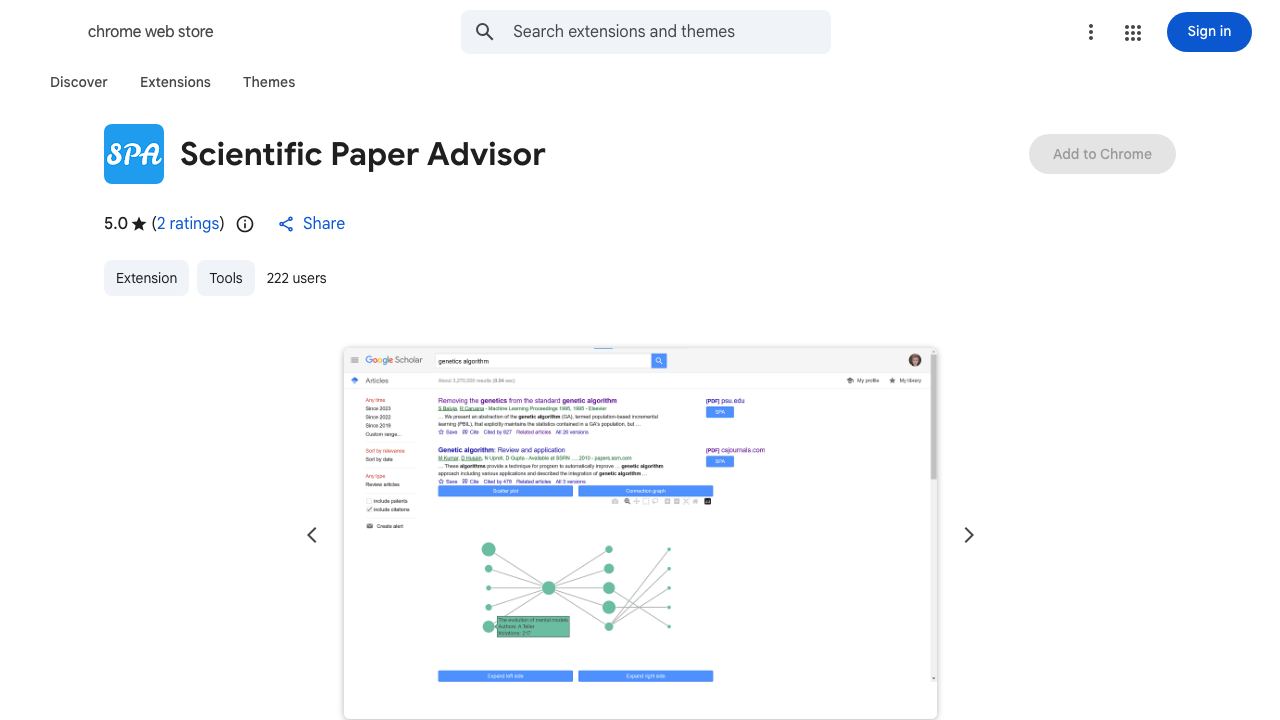 Scientific Paper Advisor 网站截图