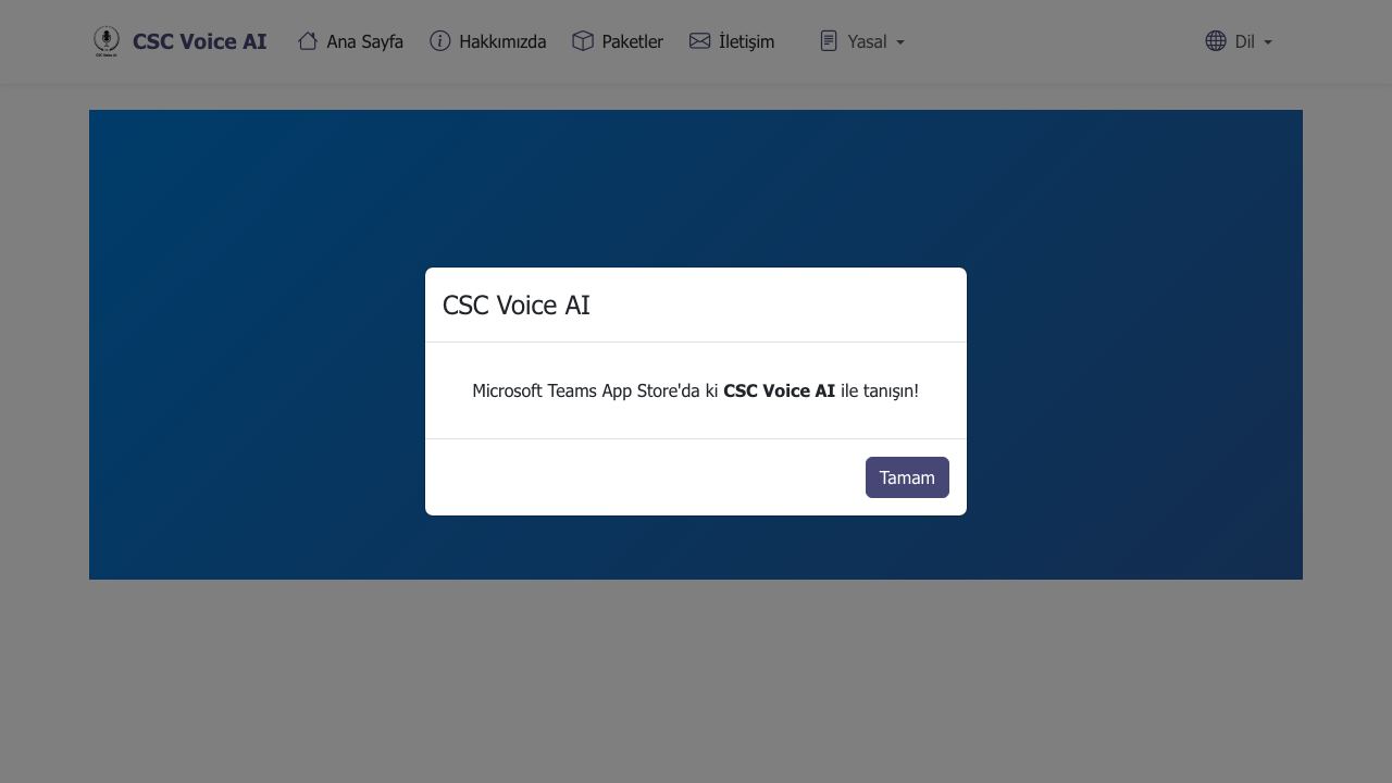 CSC Voice AI website screenshot