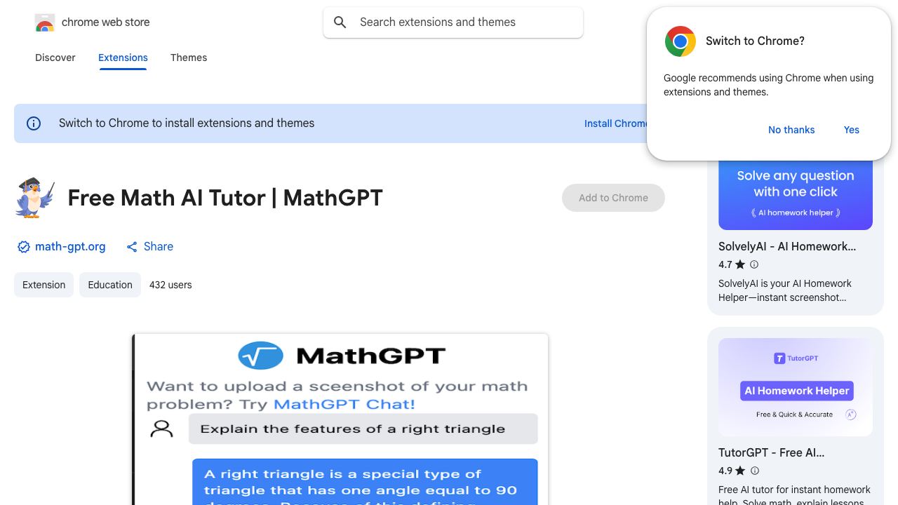 Free Math AI Tutor | MathGPT 网站截图