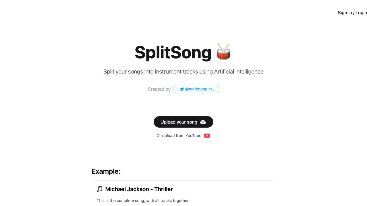 SplitSong.com 网站截图