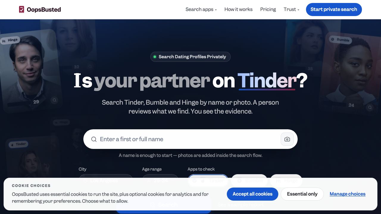 OopsBusted website screenshot