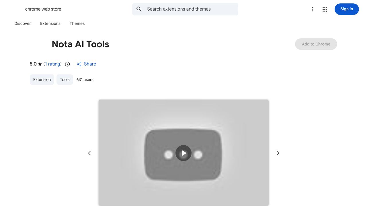 Nota AI Tools website screenshot