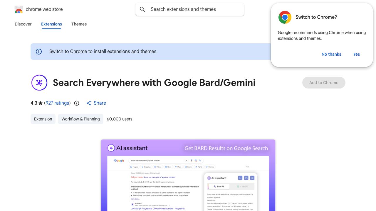 Bard for google 网站截图