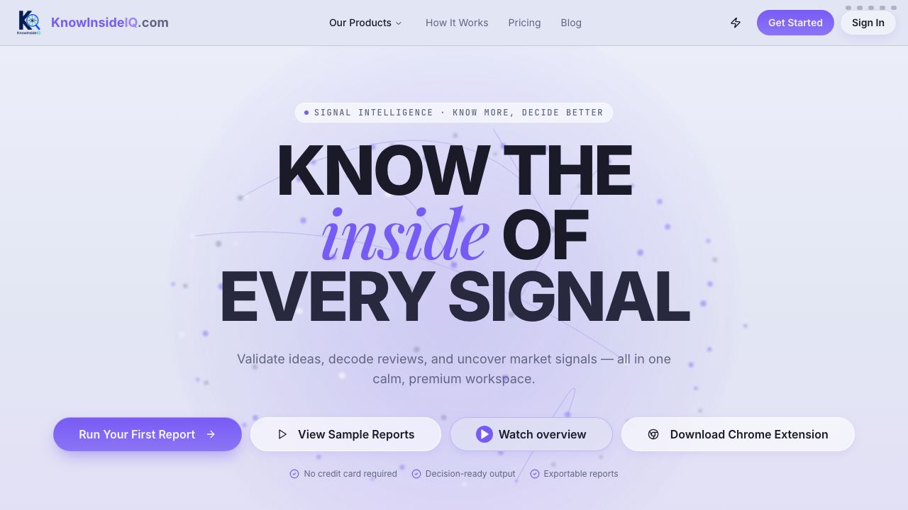 KnowInsideIQ website screenshot