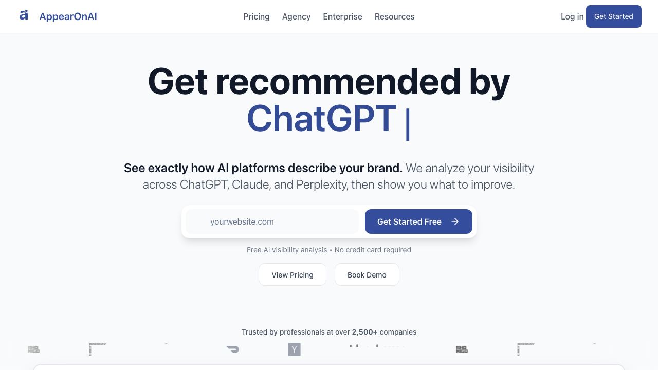 Appear On AI 网站截图