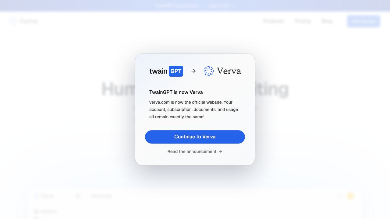 TwainGPT website screenshot