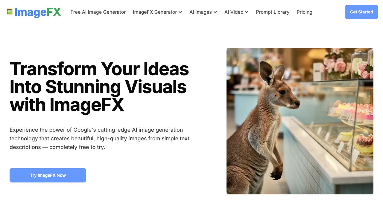 Image FX website screenshot