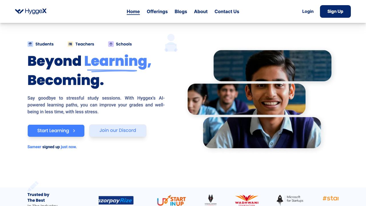 HyggeX website screenshot